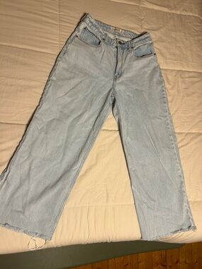 Abercrombie & Fitch Light Blue Wide-Leg Jeans
